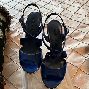 Alisha Hill blue sling back shoes